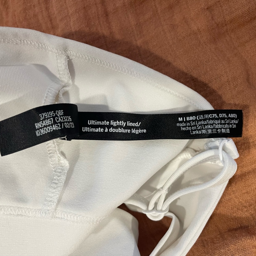 White PINK Active Crop Bra Top Sports M - Picture 4 of 4